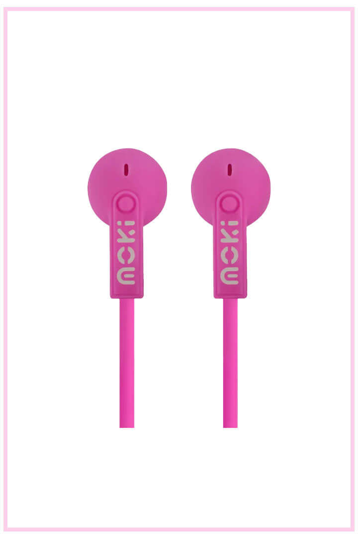 Moki Dots Noise Isolation Earphones - Pink