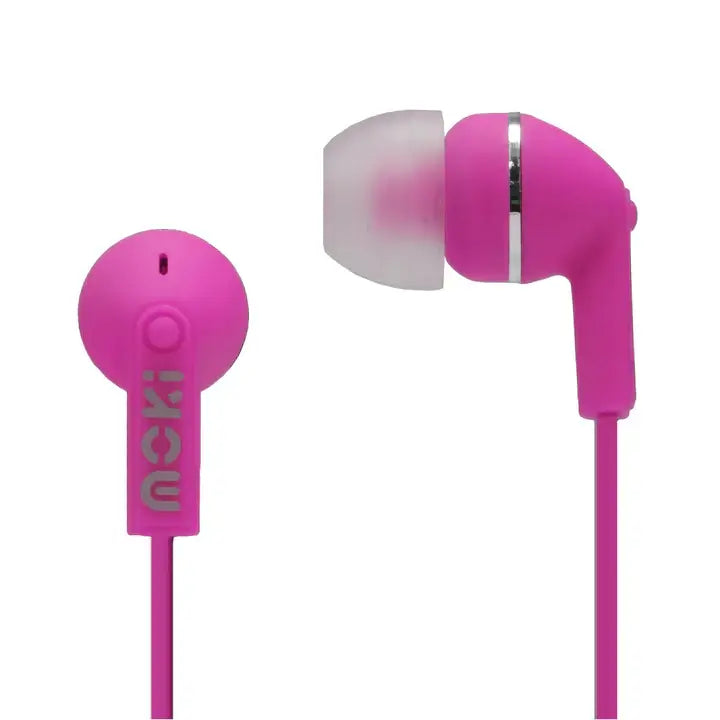 Moki Dots Noise Isolation Earphones - Pink