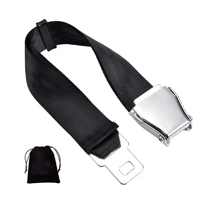 Airplane seat belt length clearance